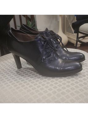 Jil Sander Black Leather Heeled Shoes 37